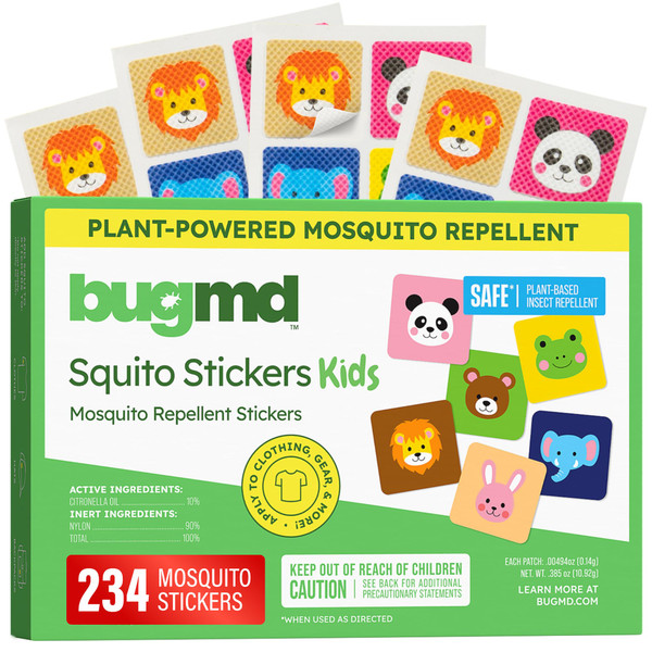BugMD Squito Stickers - Mosquito Repellent Patches for Kids