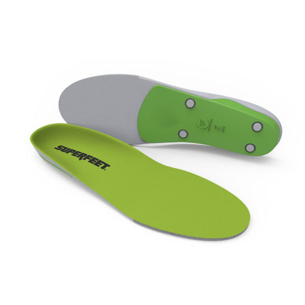 Superfeet All-Purpose Support High Arch Insoles (Green) for Active Lifestyle with High Arch Support - Junior/Little Kid 13.5-2