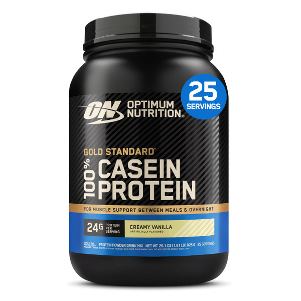 Optimum Nutrition Gold Standard Casein Protein Powder, Vanilla, 2 LB