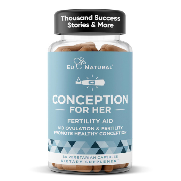 Eu Natural Conception for Her Fertility Supplements for Women, 60 Veg Caps