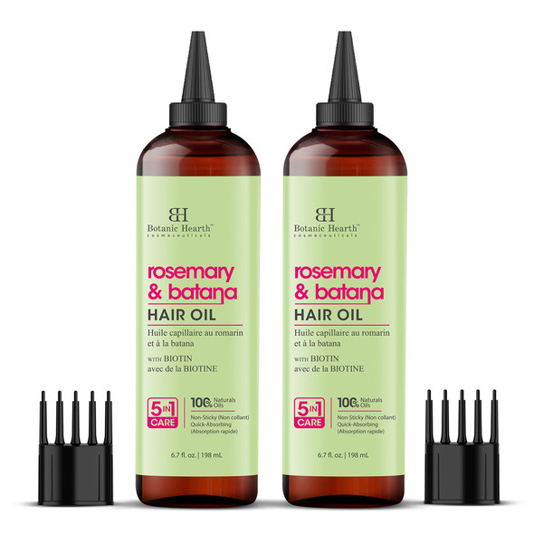 Botanic Hearth 100% Pure Rosemary Batana Oil - 6.7 Fl oz Pack of 2