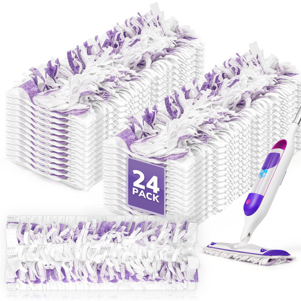 AIR U+ 24 Pack Disposable Power Mop Pads Refills for Swiffer Power Mop