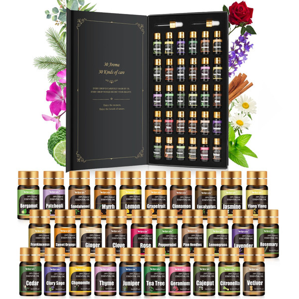 Wtrcsv Essential Oils Gifts Set - Diffuser Oil, 30 x 5ml