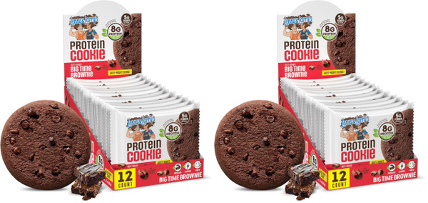 Lenny & Larry's Complete Protein Cookie,[Big Time Brownie],Chewy Soft Baked,16g Plant Protein,Vegan,Non-GMO,High Fiber,[2 Ounce] Cookie,(Pack of 24)