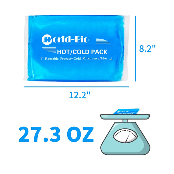 Large Gel Ice Packs for Injuries Reusable Hot Cold Pack Compress for Pain Relief, Rehabilitation, Comfort Ice Gel Pack Flexible Therapy on Neck, Arm, Knee, Leg, Shoulder, Elbow, Wrist - 2 Pack Blue