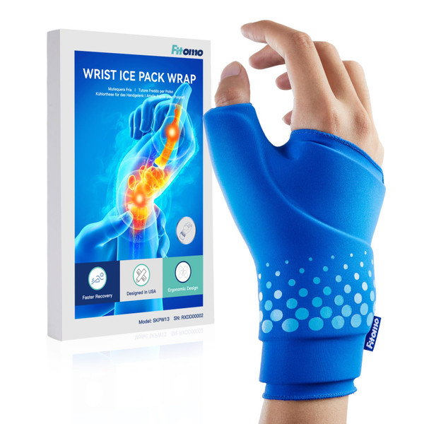 Thumb & Wrist Ice Pack Wrap, Long-Lasting Cold Compression for Pain Relief