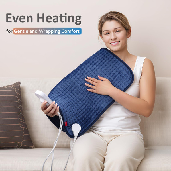 Comfytemp Ultra-Wide Heating Pad for Back & Cramps, Mothers Day & Birthday Gifts for Women Mom, Electric Heat Pad for Neck & Shoulder, Auto Shut Off, Machine Washable, 20×24"