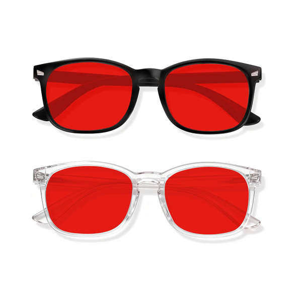 Kids Blue Light Glasses for Boys Girls Age 9-18,Fake Clear Eyewear 2 Pack