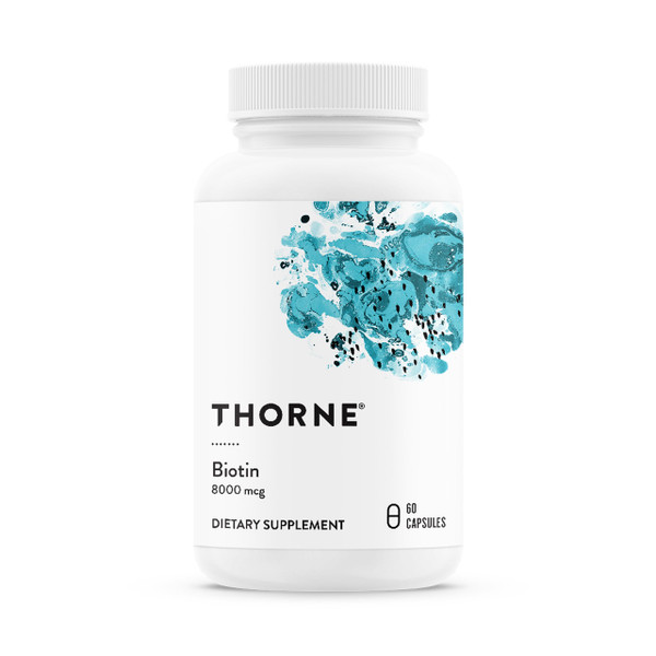 THORNE Biotin, 8 mg Vitamin B7 Supplement, 60 Capsules