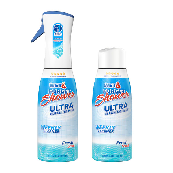 Wet & Forget Shower Ultra Cleaner Mist, Fresh Scent, 2pk, 40oz