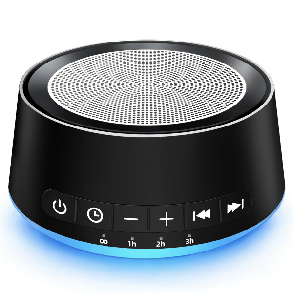 White Noise Machine Night Light Sound Machine with 30 Soothing Sounds 12 Colors Light Sleep Machine for Baby Kids Adults Brown Pink Nosie Machine with 32 Volume Levels for Office Home Travel