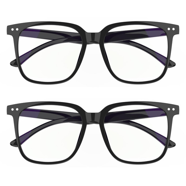 DTIUGUTAE Oversized Square Blue Light Blocking Glasses for Women Men, Anti Glare Computer Glasses, Reduce Eye Strain