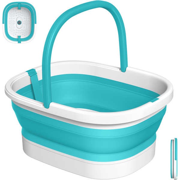 Nekteck Collapsible Foot Soaking Tub Bucket for Foot Bath Soak, Green