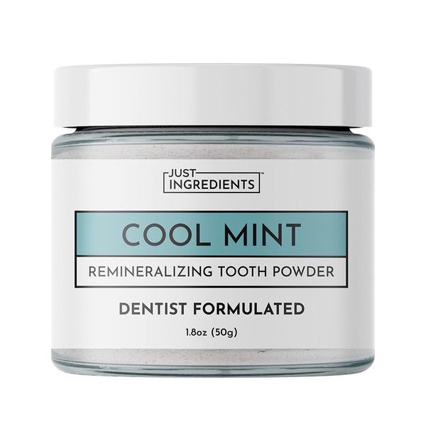 JUST INGREDIENTS Remineralizing Tooth Powder - Fluoride-Free - 1 oz