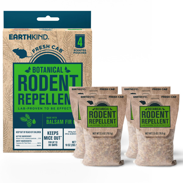EarthKind Fresh Cab Rodent Repellent, Indoor Use, 4-Pack