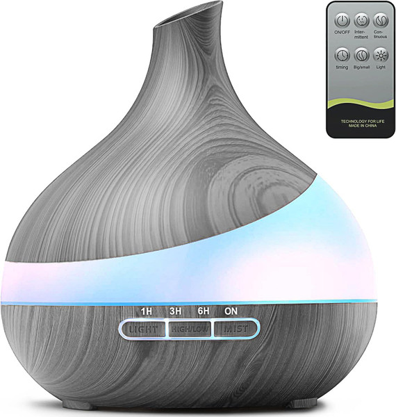 HJTHJT 500ML Essential Oil Diffuser for Home: 14 Color LED Humidifier
