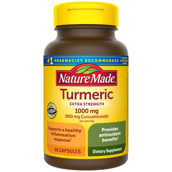 Nature Made Extra Strength Turmeric Curcumin with Black Pepper, 60 Capsules