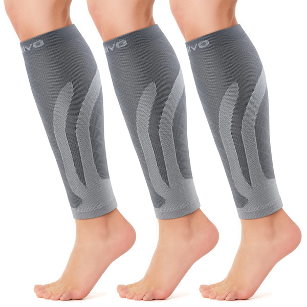 CAMBIVO Calf Compression Sleeve 3 Pairs Footless Compression Socks Running