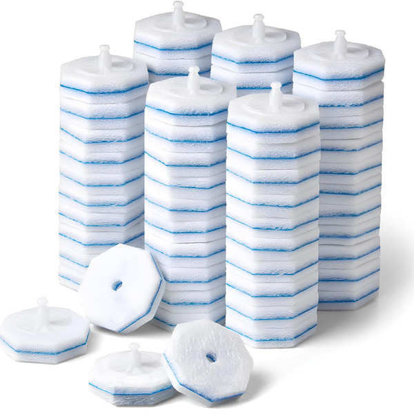 60 Pack Wand Refills Compatible with Clorox Toilet Brushes, Instant Foam Cleaning, Secure Lock No Slipping, Odor Neutralizing, Easy Snap-On Design
