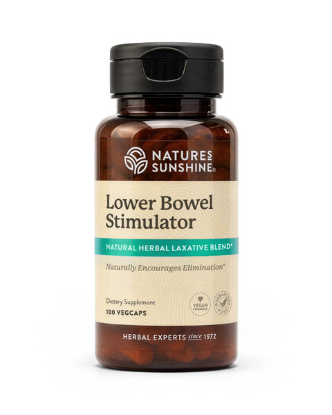 Nature's Sunshine Lower Bowel Stimulator - Helps Relieve Constipation - Cleanse & Detox Your Colon with Natural Herbal Ingredients - 25 Servings - 100 Vegcaps