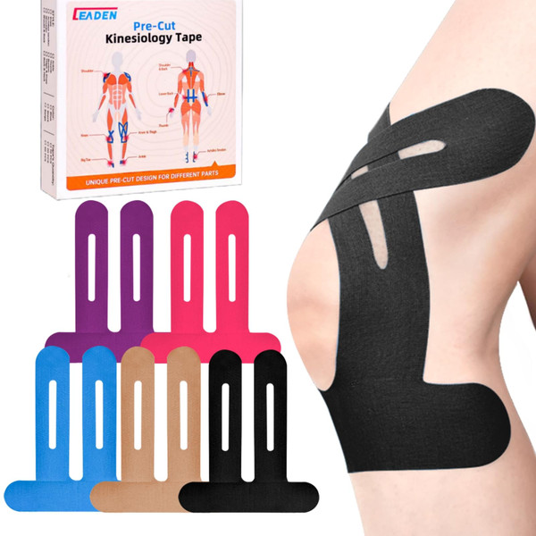 IEADEN Precut Kinesiology Tape for Knees, 20 Pcs, 5 Colors