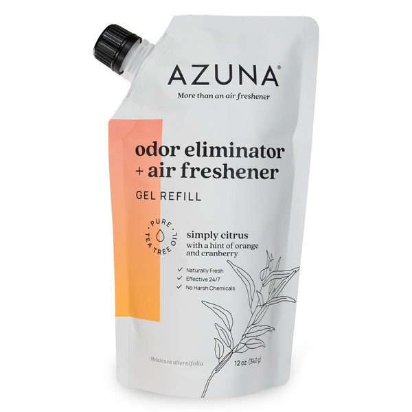 Azuna Home Odor Eliminator for Strong Odor | 12oz Gel Refill | Simply Citrus