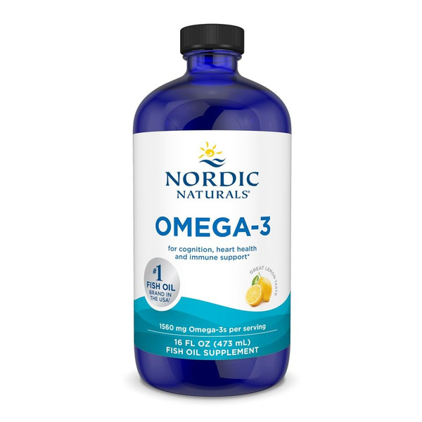 Nordic Naturals Omega-3 Liquid, 1560mg Fish Oil, EPA+DHA, Lemon Flavor - 16oz