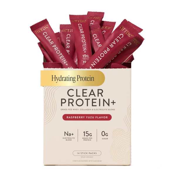 Clear Protein Powder, 15g Collagen & Whey with Electrolytes, 14 Packets