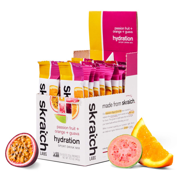 Skratch Labs Hydration Drink Mix, Passion Fruit Orange Guava, 20 Pack