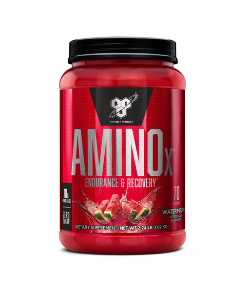 BSN Amino X BCAAs Recovery Powder, Caffeine Free, Watermelon, 70 Servings