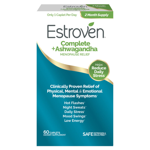 Estroven Complete + Ashwagandha Menopause Supplement for Women, 60 Count