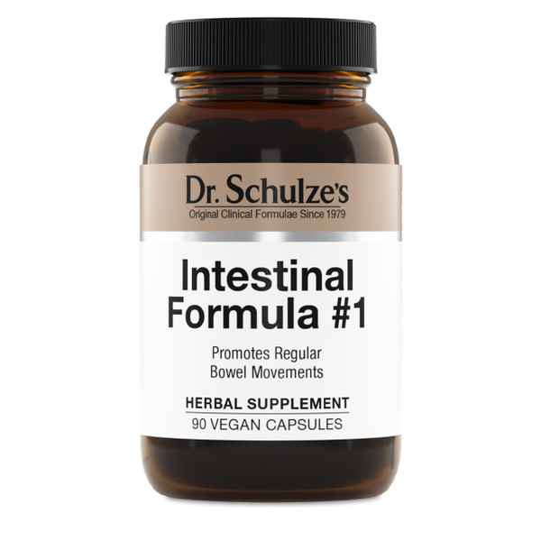 Dr. Schulze's Intestinal Formula #1 - Bowel Movement Supplement for Colon Health Support - Bloating & Constipation Relief- Intestinal Cleanse - All-Natural - Plant-Based - Vegan - 90 Count