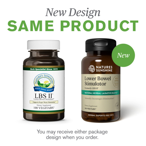 Nature's Sunshine Lower Bowel Stimulator - Helps Relieve Constipation - Cleanse & Detox Your Colon with Natural Herbal Ingredients - 25 Servings - 100 Vegitabs