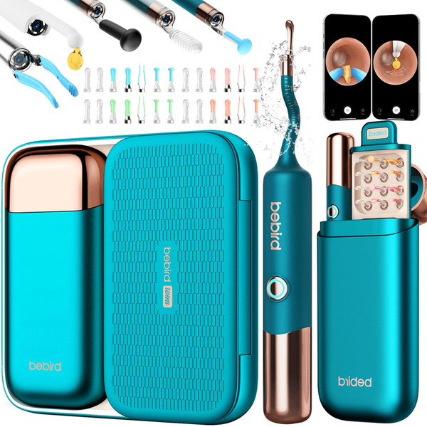 Bebird Earsight Ultra 2K Ear Wax Removal Tool Camera,Pain-Free Ear Cleaner with HD Otoscope,Visual Ear Pick Tweezers, Safe Silicone Tips,Ear Cleaning Kit for Family, FSA HSA Eligible (Green)