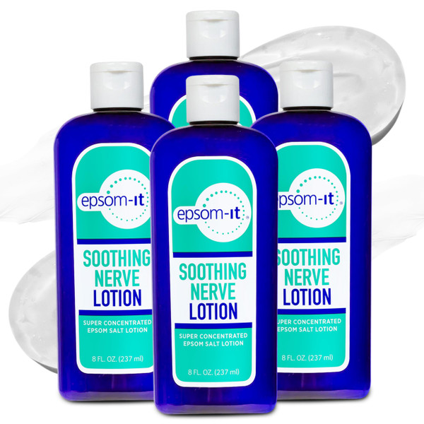 EPSOM-IT Soothing Nerve Magnesium Lotion, Epsom Salt, Arnica Cream, 4-Pack