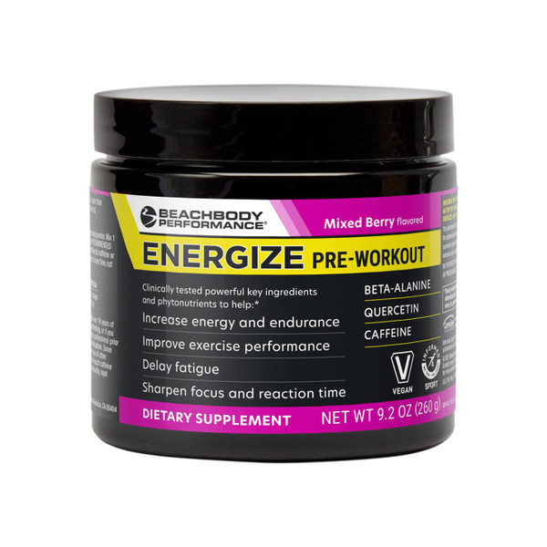 BODi Energize Pre Workout Powder - Mixed Berry, 40 Servings