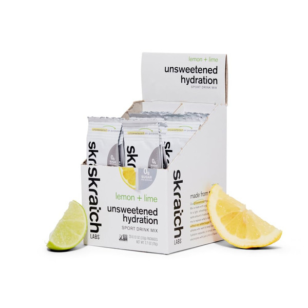 Skratch Labs Unsweetened Sport Hydration Mix, Lemon Lime, 20 Pack