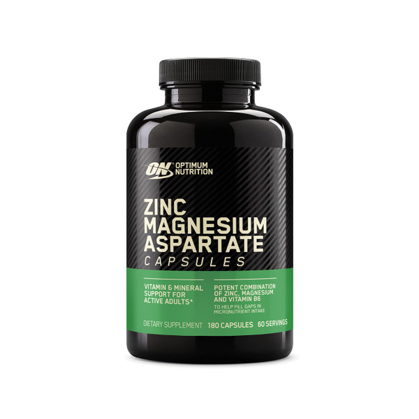 Optimum Nutrition Zinc and Magnesium Aspartate Recovery Supplement, 180 Ct