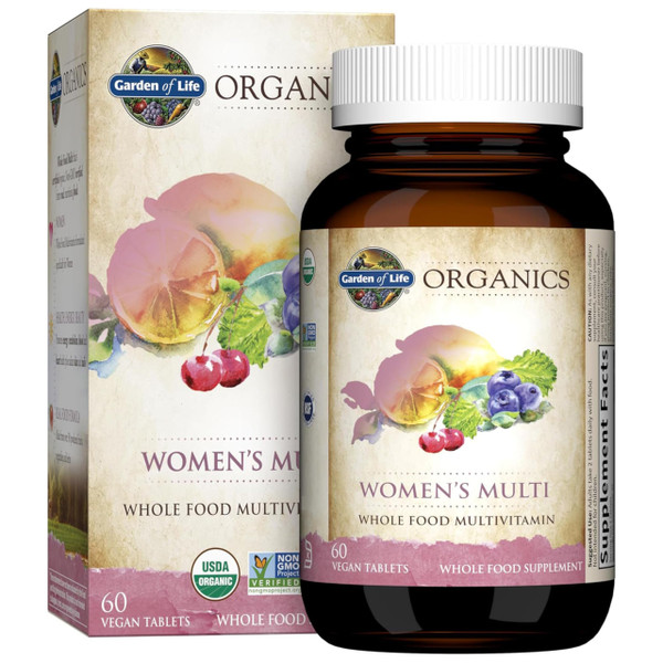 Garden of Life Organics Women's Multivitamin, USDA Organic, 60 Tablets