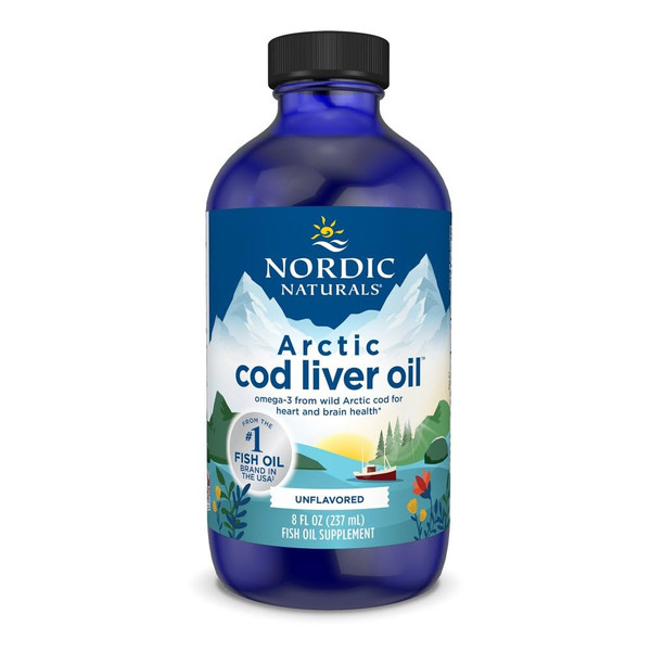 Nordic Naturals Arctic Cod Liver Oil,1060mg Omega-3 Liquid, Unflavored - 8oz