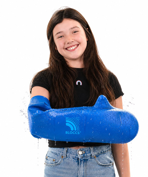 BLOCCS 100% Waterproof Cast Covers for Shower Arm Kids- Swim Cover, Cast Bag for Bath. Durable Cast Sleeve for Swimming - #CA79-L - Child Arm (Large)