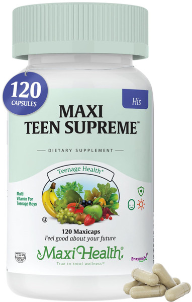 Maxi Health® Teen Vitamins for Boys 12-17, Teen Multivitamin (120 Count)