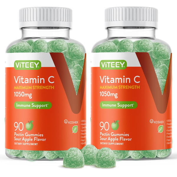 Viteey Chewable Vitamin C Gummies for Adults - 1050mg