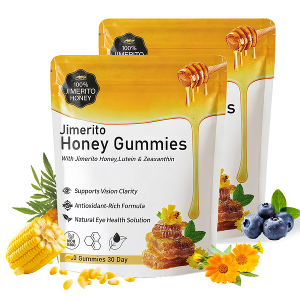 SOULRAZY Jimerito Honey Lutein Gummies,Lutein & Zeaxanthin Supplements，20mg Gummies-30-day Supply (2pcs)