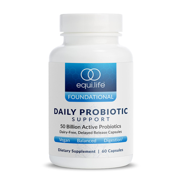 Equilife Daily Probiotic Support, 50 Billion CFU, Non GMO, 60 Capsules