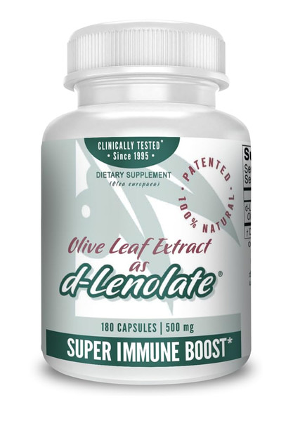 EAST PARK d-Lenolate Olive Leaf Extract Capsules, 500 mg, 180 Count