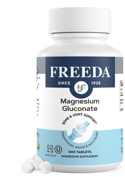 Freeda Magnesium Gluconate Vegan Supplement - 500 Tablets
