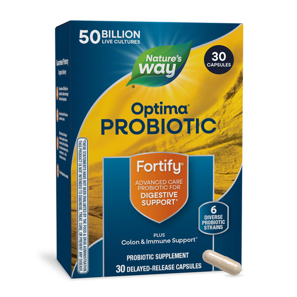 Nature's Way Fortify Optima Adult 50 Billion Probiotic, 7 Strains, 30 ct