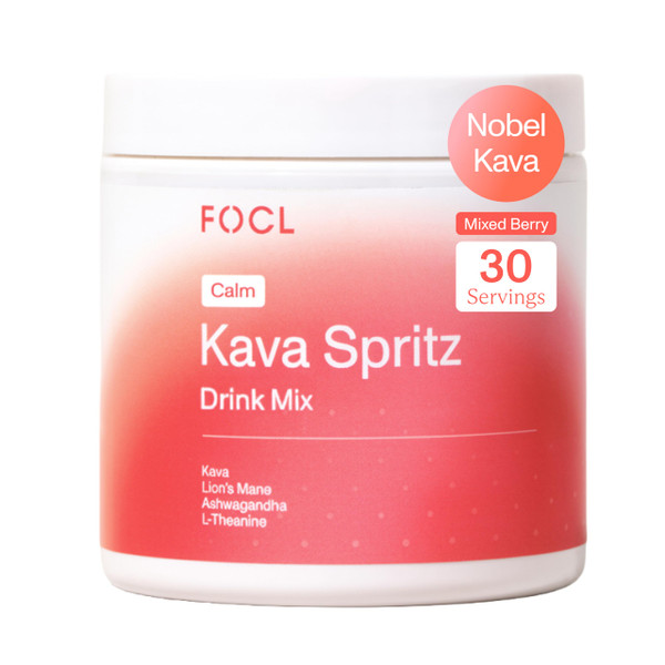 FOCL Instant Kava Drink Mix - Non-Alcoholic, Mixed Berry, 30 Servings