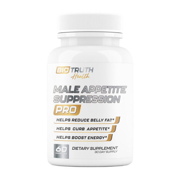 Male Appetite Suppressant PRO - Supports GLP-1 Related Metabolic Pathways, Fat Burner for Men, Helps Control Appetite/Cravings & Promotes Energy | 3rd Party Tested Supplement - 60 Capsules